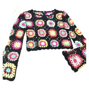 Misguided Granny Square Crochet Top